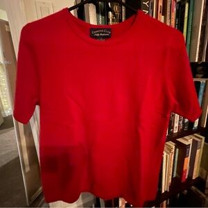 Charter Club Cherry Red Cashmere Tee 🍒